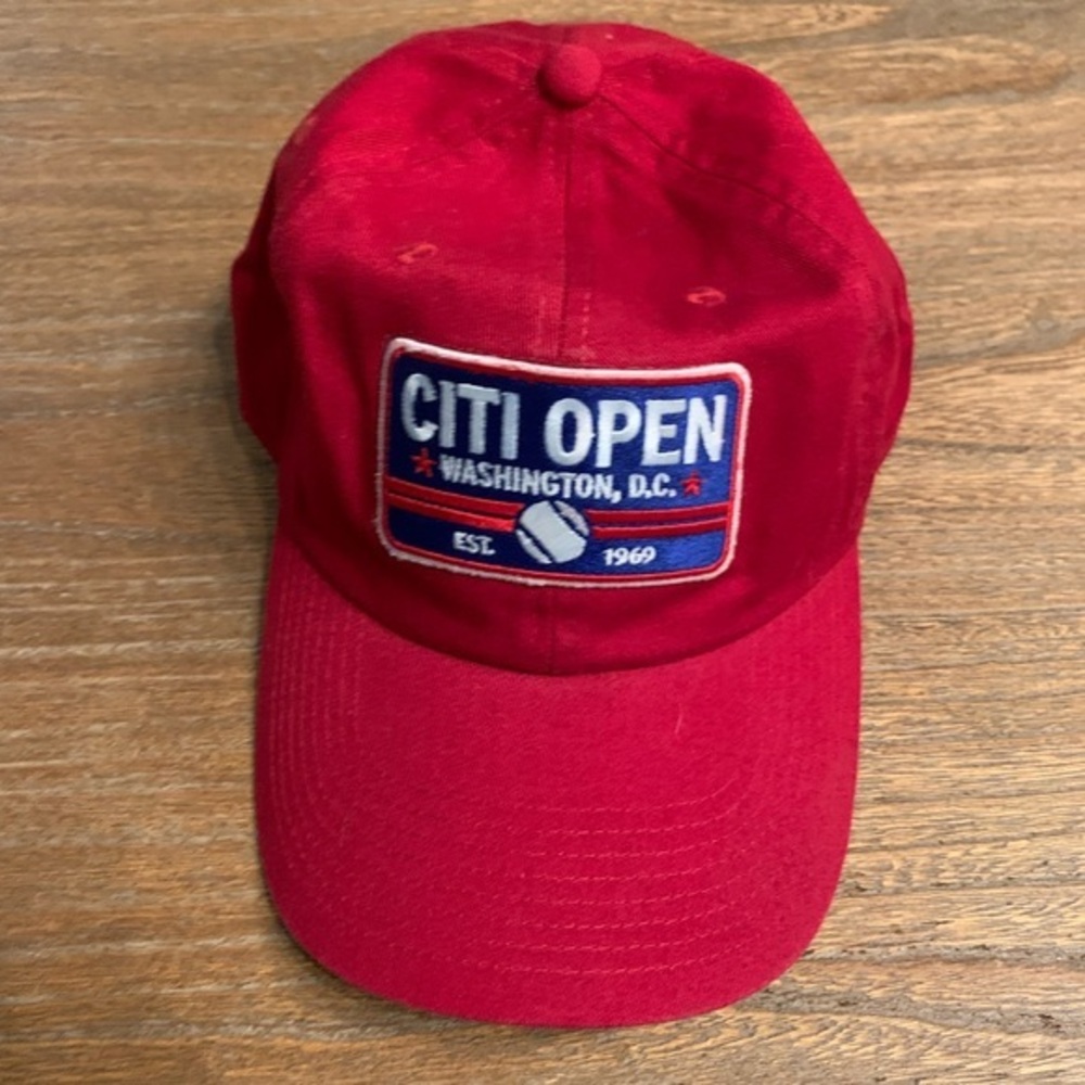 Vintage Ahead Headgear Classic Cut Citi Open Washington DC Cap Red Embroidered
